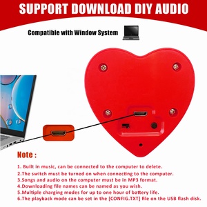 Hình trái tim có thể ghi và tải về mô-đun âm thanh hộp âm nhạc chip ghi Hộp loa loại cho đồ chơi sang trọng Thú nhồi bông - Product Image 3