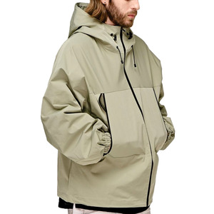 Custom Designer Oversized <b>Lightweight</b> Plaid Print Nylon <b>Jackets</b> zipper Hooded Adjustable Waterproof Windbreaker <b>Jacket</b> for men - Product Image 5