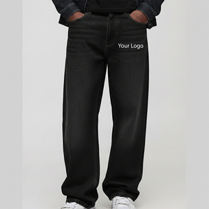 High Quality Custom Made Vintage Washed Baggy Fit Denim <b>Pants</b> For Men Casual Wear Heavyweight Straight Leg Jeans <b>Pants</b> - Product Image 4