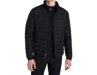 Veste matelassée noire de haute qualité avec logo personnalisé, veste matelassée pour homme, veste matelassée d'hiver pour femme, vente en gros