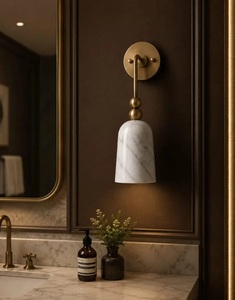 Golden Wall Sconce Brass Sconce Modern Bedroom Light Luxury Bathroom Wall Lamp Handmade Art Deco Design Diwali <b>Gift</b> - Product Image 5