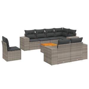 Conjunto de Sofás Modulares Grandes de Ratán PE Gris para Jardín, Colección Premium de Muebles para Exteriores - Product Image 2