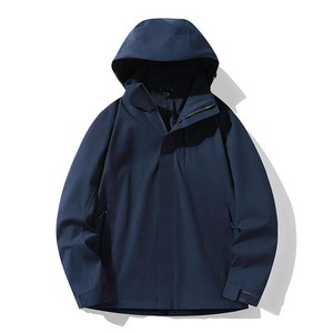Sudadera con Capucha Negra para Hombre, Chaqueta Deportiva de Invierno de Color Sólido, Antiarrugas, con Bolsillo - Product Image 6