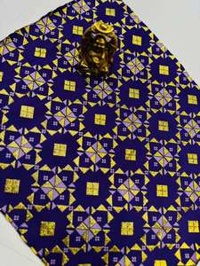 Green Blue Purple Gold Brocade <b>Fabric</b> Abstract Geometric Pattern Metallic Woven Jacquard <b>Medium</b> Weight Home Textile Factory - Product Image 6