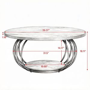 Tavolini Rustici Fatti a Mano Convertibili in Tavoli da Caffè per Arredamento Casa, Tavolini con Piedini Regolabili per Soggiorno - Product Image 3