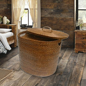 Cestas Multifuncionales Vintage Tejidas a Mano con Jacinto de Agua, Ecológicas y Económicas, con Asa Cómoda para el Dormitorio - Product Image 4