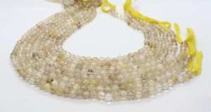 Cuentas redondas lisas de rutilo dorado AAA de 6-7 mm, cuentas de piedras preciosas de rutilo amarillo de 13 pulgadas, forma redonda de rutilo dorado para la fabricación de joyas - Product Image 5