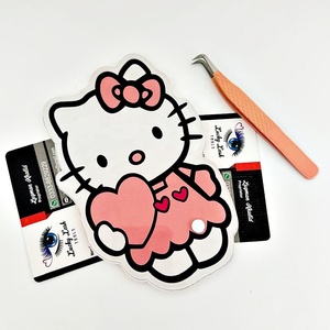 กระเบื้องขนตาอะคริลิคแบบปรับแต่งได้ดีไซน์เฮลโลคิตตี้ที่มีเสน่ห์พร้อมแผ่นติดขนตาพลาสติกสีพีชอ่อน - Product Image 4