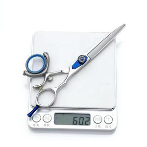 Tijeras Profesionales para Adelgazar el Cabello, Acero Inoxidable 440C, 30 Dientes, Mango Largo, para Diestros, Uso en Salón, Detalles en Azul - Product Image 5