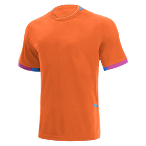 Camiseta Deportiva Naranja Brillante para Hombre, Cuello Redondo, Manga Corta, Camiseta Atlética, Jersey de Entrenamiento - Product Image 1