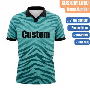 เสื้อโปโลชายคุณภาพสูง คอวี มีกระเป๋าหน้าคู่ ซิป ผ้าฝ้าย ลายทาง สไตล์ฟุตบอล - Product Image 1
