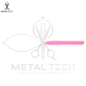 Pink Handle Micro Links Wire Loop Needle For Installation and Removal Tools, Hair Extension Threading <b>Puller</b> Salon Equipment - Product Image 3