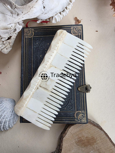 Tradebyd Premium Bone Hair <b>Comb</b> Natural Hair Styling Accessory Handmade <b>Wide</b> Tooth Detangling <b>Comb</b> - Product Image 2