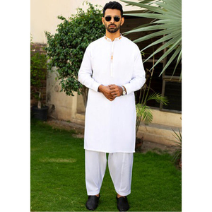 Shalwar Kameez ethnique pour homme de qualité supérieure, tissu respirant et confortable, tenue traditionnelle à manches longues - Product Image 5