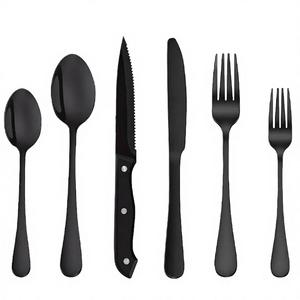 Juego de Cubiertos Desechables de Acero Inoxidable con Acabado Espejo Personalizado para Restaurantes, Hogar y Fiestas, Incluye Cucharas, Tenedores y Cuchillos Plateados - Product Image 5