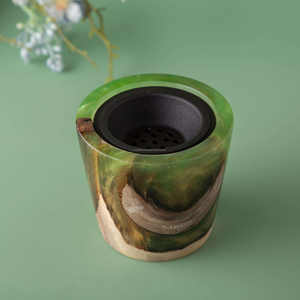 Handcrafted Luxury Arabic Mabkhara Made from Resin Epoxy and Natural Wood for <b>Bakhoor</b> <b>Oud</b> Festive Home Decor - Product Image 3