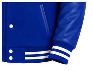 Veste de sport bleue pour homme, col rabattu, fermeture éclair, coupe classique, pour l'automne - Product Image 4