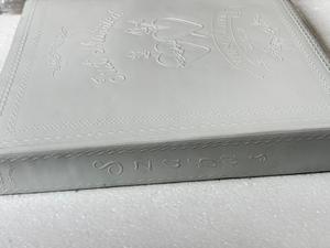 สมุดเยี่ยมงานแต่งงานปกหนังสีขาวรักษ์โลก ปั๊มนูนอักษรย่อส่วนตัว อัลบั้มเก็บความทรงจำ หน้ากระดาษมีเส้นสำหรับงานแต่งงาน - Product Image 5