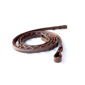 Riendas de cuero trenzado de canal vacío para equitación, riendas de cuero genuino para montar a caballo, proveedor mayorista OEM con logotipo personalizado - Product Image 6