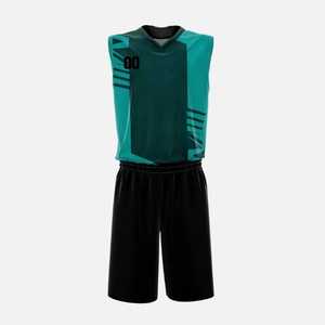 Conjunto Deportivo Unisex Azul con Estampado Geométrico, Personalizado con Nombre de Equipo, 100% Poliéster, Sudadera con Capucha y Pantalones sin Mangas - Product Image 5
