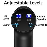 Pistolet de massage à percussion sans fil rechargeable CYANMED avec 30 réglages de vitesse ajustables pour une utilisation sur tout le corps