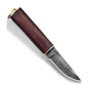 Couteau de travail médiéval Pukkoo, style celtique viking, en bois dur et acier inoxydable, multifonction, avec étui en cuir, style sax. - Product Image 1