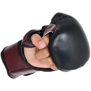 ถุงมือ MMA แบบครึ่งนิ้ว RYDOM หนัง PU สำหรับฝึกศิลปะการต่อสู้และมวย สีแดงเลือดหมู พร้อมสายรัดข้อมือแบบเวลโคร - Product Image 4