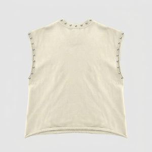 Glory Custom Distressed Graphic <b>Cropped</b> Tank <b>Top</b> New Trendy Printed <b>Rhinestone</b> Design For Unisex Street Wear - Product Image 2