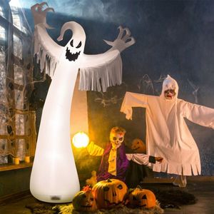 12 Feet Spooky Ghost <b>Inflatable</b> for <b>Halloween</b> Outdoor Holiday Yard Decorations with LED Lights and Blower - Product Image 2