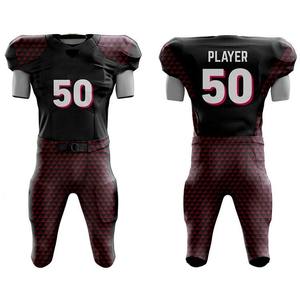 Wholesale Solid 100% Polyester American Football Uniforms Custom Logo Front Sublimation Jersey <b>Set</b> - Product Image 1