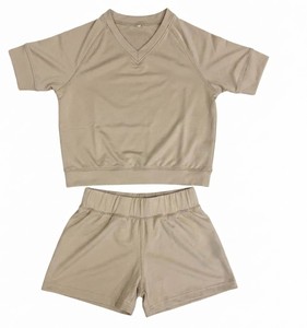 Ensemble de shorts en coton pour hommes et femmes, tissu doux, léger et respirant, confortable, décontracté, à porter au quotidien, ensemble assorti - Product Image 1