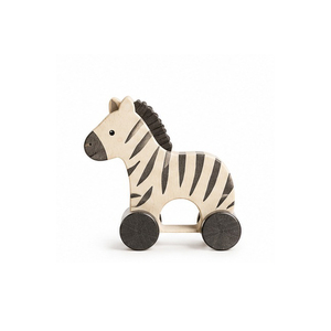 Juguete de Jirafa de Madera para Arrastrar con Ruedas, Lindo Animal de Juguete, Regalo para Niños Pequeños - Product Image 4