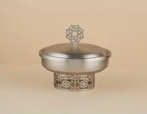 Bol à dattes moderne en métal, finition noire mate, résistant à la chaleur, design minimaliste, avec couvercle en dôme, idéal pour la maison, vente en gros - Product Image 4