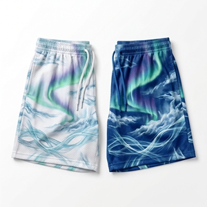 Custom Holographic Icy <b>Crystal</b> <b>Cluster</b> Graphic Mesh Shorts Men’s Athletic Sublimation Basketball Training Shorts - Product Image 2