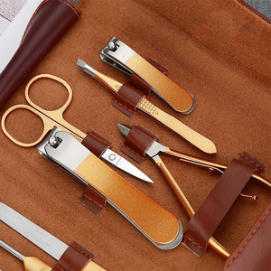 Manicure Set 10 in 1 Full Function Kit Professional Stainless Steel Pedicure Sets With Leather Portable <b>Case</b> Idea Gift OEM - Product Image 4
