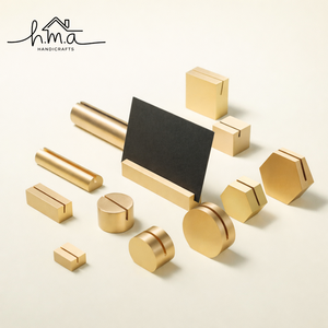 Porta Tarjetas de Visita de Latón, Minimalista, Metálico, Soporte para Tarjetas de Visita, Porta Notas de Escritorio, Exhibidor de Tarjetas de Oficina, Moderno - Product Image 2