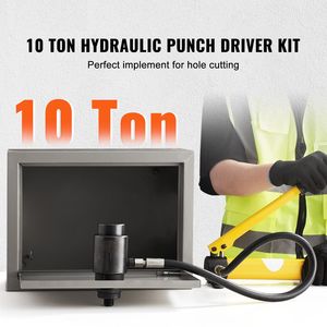 Kit Punzonatrice Idraulica da 10 Tonnellate con Tagliatori per Fori da 1/2 e 2 Pollici, Punzonatrice e Driver per Lamiera Metallica a 6 Pezzi - Product Image 2