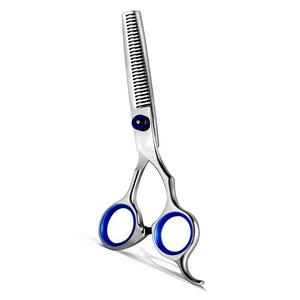 Ciseaux à cheveux pour cheveux clairsemés, en acier inoxydable, à pointe arrondie, manche long, pour droitiers, ciseaux de barbier professionnels - Product Image 3