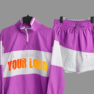Premium Windbreaker Jacket and Shorts <b>Set</b> Breathable Lightweight Athletic Sportswear Manufacturer - Product Image 4