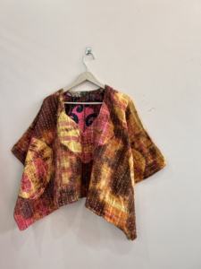 Indian Handmade <b>Boho</b> Women Kantha Oversized Top Hippie Poncho <b>Dress</b> - Product Image 5