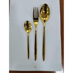 Ensemble de couverts de luxe en acier inoxydable 3 pièces (cuillère, fourchette, couteau) – Design moderne et écologique pour cadeaux de mariage - Product Image 3