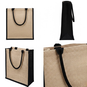 High Quality Dual Tone Jute Tote <b>Bag</b> with Rope Handle | Promotional <b>Reusable</b> Shopping <b>Bag</b> for Grocery & Daily Use - Product Image 5