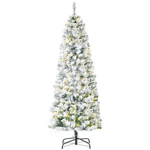 Albero di Natale Artificiale Douglas Fir Sottile Pre-Illuminato da 1,8 m con Effetto Neve, 250 Luci LED e 462 Punte - Product Image 2