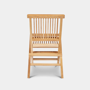 Silla de comedor Denson hecha de madera de teca maciza de alta calidad con madera natural para uso en exteriores. - Product Image 6