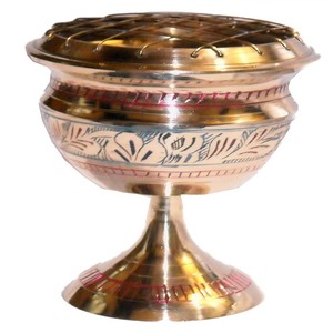 Quemador de carbón de latón chapado en oro de alta calidad, nuevo diseño moderno, precio competitivo, origen indio, difusor de aromaterapia para incienso Bakhoor - Product Image 3