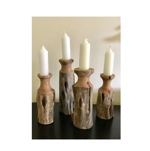 Elegante Portavelas de Madera Ecológica Pulida Hecho a Mano para Veladas Románticas, Altares del Hogar, Eventos y Regalos Promocionales - Product Image 5