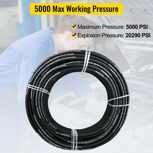 Tubo Idraulico da 328 Piedi con 2 Treccia in Filo d'Acciaio ad Alta Resistenza, Diametro Interno 3/8 Pollici, Pressione Massima 5000 PSI, Tubi Idraulici in Gomma - Product Image 3