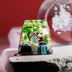 Teclas Místicas de Anime, Teclas Artesanales Personalizadas, Teclas Anime Lindas, Teclas Verdes, Juego de Teclas, Teclas de Resina - Product Image 1