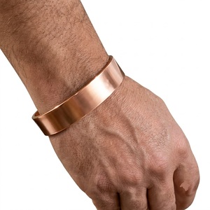 Wholesale Minimalist Unisex Grooved Metal <b>Bracelet</b> Handcrafted Pure Copper Kada Multi Layer Line Bangle for <b>Men</b> Women Jewelry - Product Image 6
