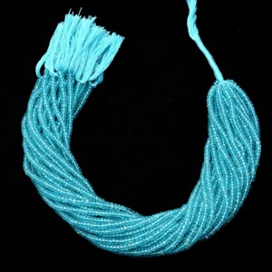 Cuentas Redondas Microfacetadas de Apatita Azul Cielo AAA+ de 4 mm, Cuentas Sueltas de Apatita Azul Marino Natural, Piedras Preciosas Semipreciosas para la Fabricación de Joyas - Product Image 5